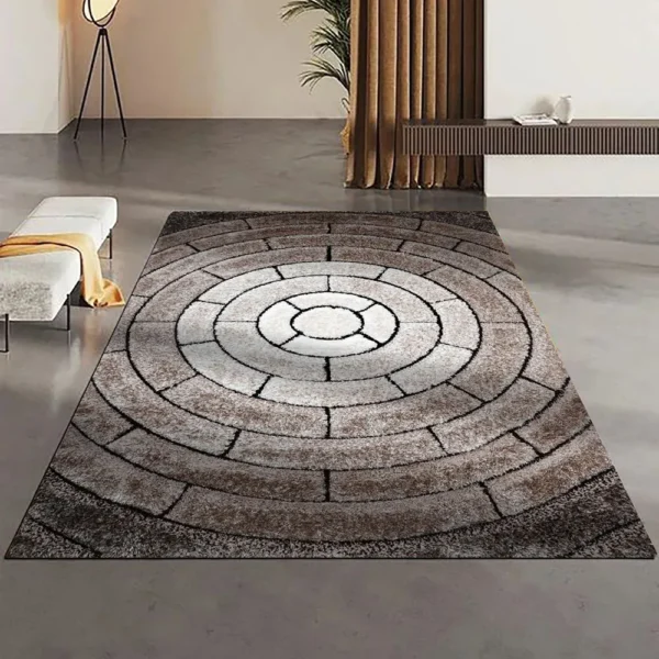 thảm trang trí fl1004 lông xù màu nâu