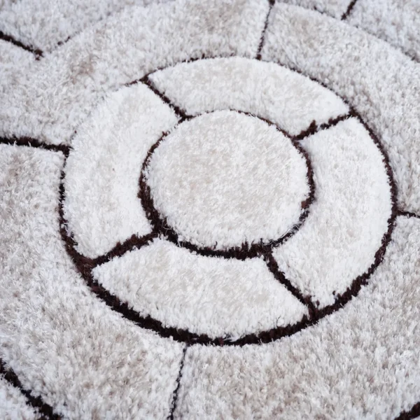 thảm trang trí fl1004 lông xù màu nâu