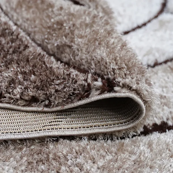 thảm trang trí fl1004 lông xù màu nâu