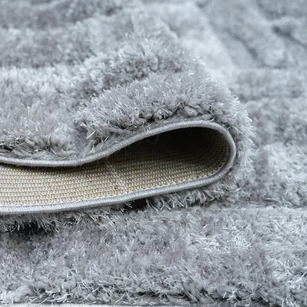 thảm trang trí FL1008 lông xù màu xám