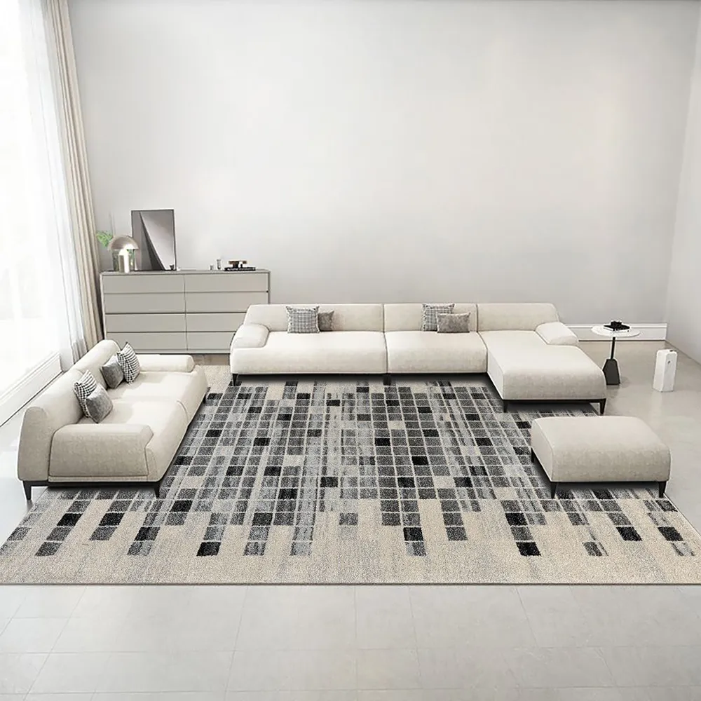 thảm trang trí A400A-FTB33 họa tiết ô vuông