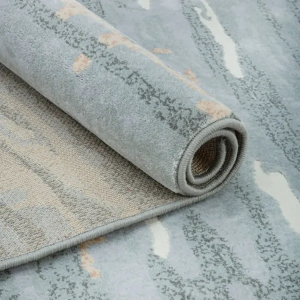 thảm trang trí HY402 màu xanh xám