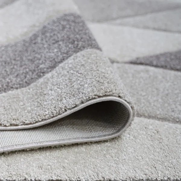 thảm trang trí PR1001 màu xám họa tiết hình học hiện đại