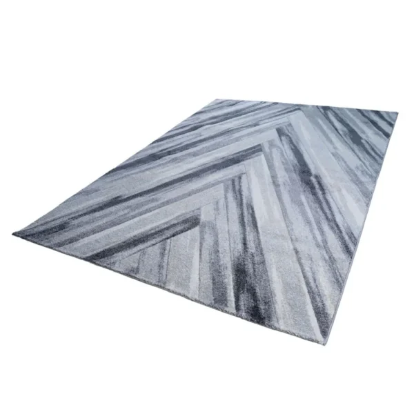 Thảm trang trí PR1008 màu xám họa tiết xương cá