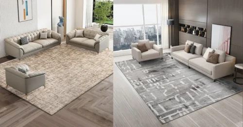 mách bạn cách chọn thảm lót sàn cho không gian mở