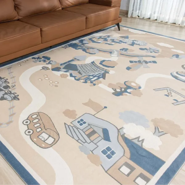 Thảm trang trí HY221 KID màu vàng cho bé