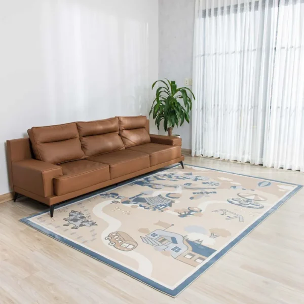 Thảm trang trí HY221 KID màu vàng cho bé