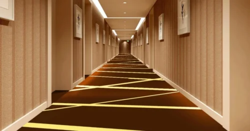 Ưu điểm của thảm cuộn trải hành lang dài trong không gian nội thất