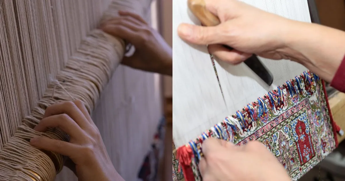 quy trình dệt thảm thủ công