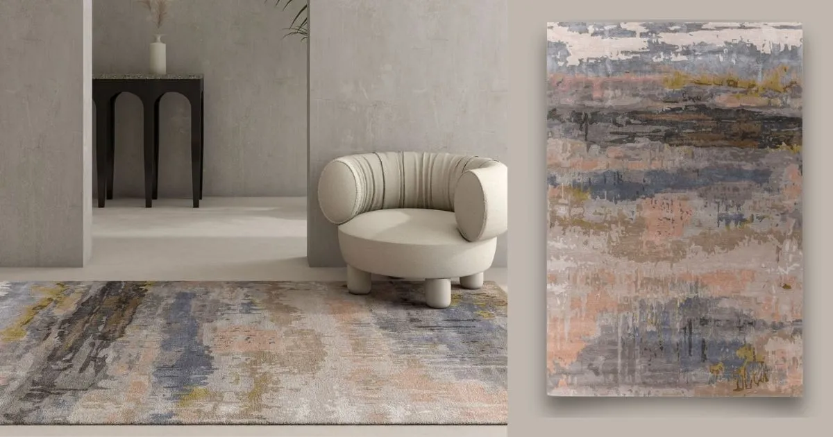 Thảm Ấn Độ phong cách tối giản trong không gian nội thất