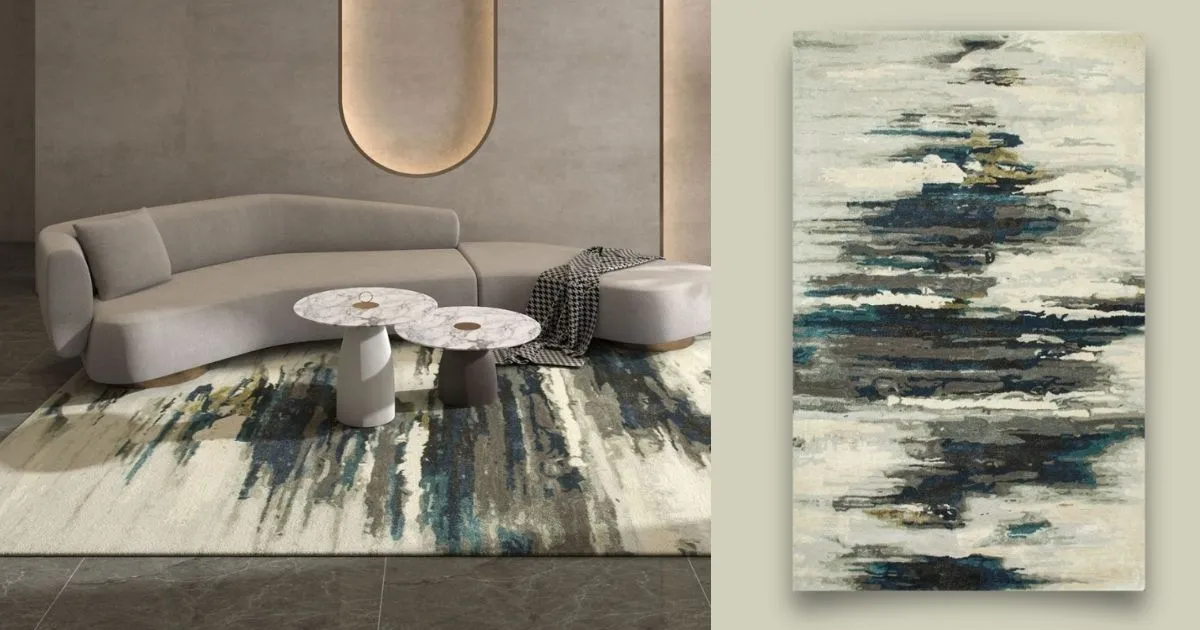 Thảm dệt tay trong showroom hoặc khách sạn cao cấp