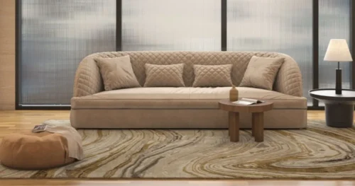 Thảm sợi tự nhiên thể hiện sự đẳng cấp và tinh tế của không gian phòng khách