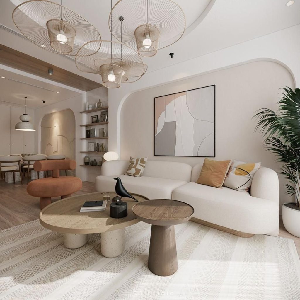 Thảm decor phòng khách phong cách Scandinavian

